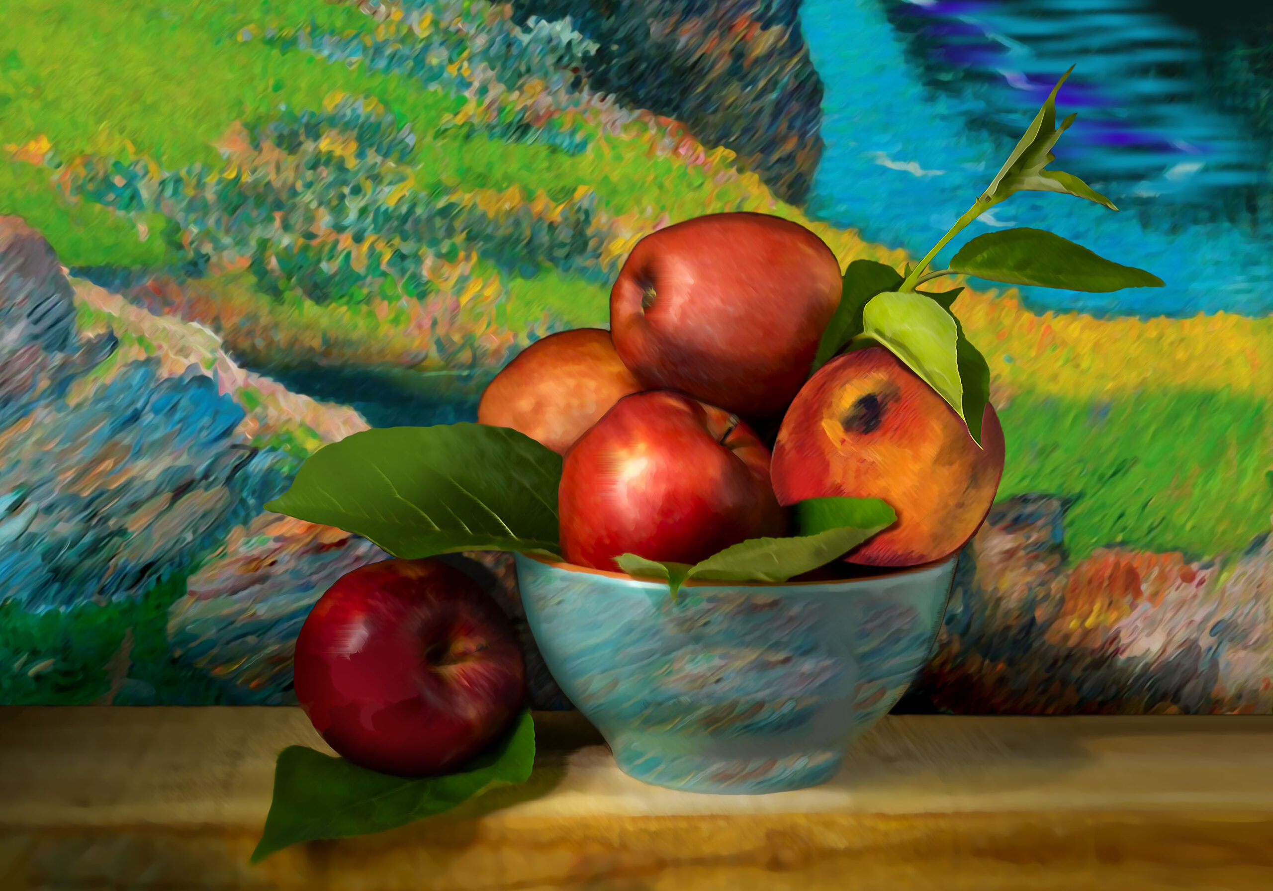 Apples and window