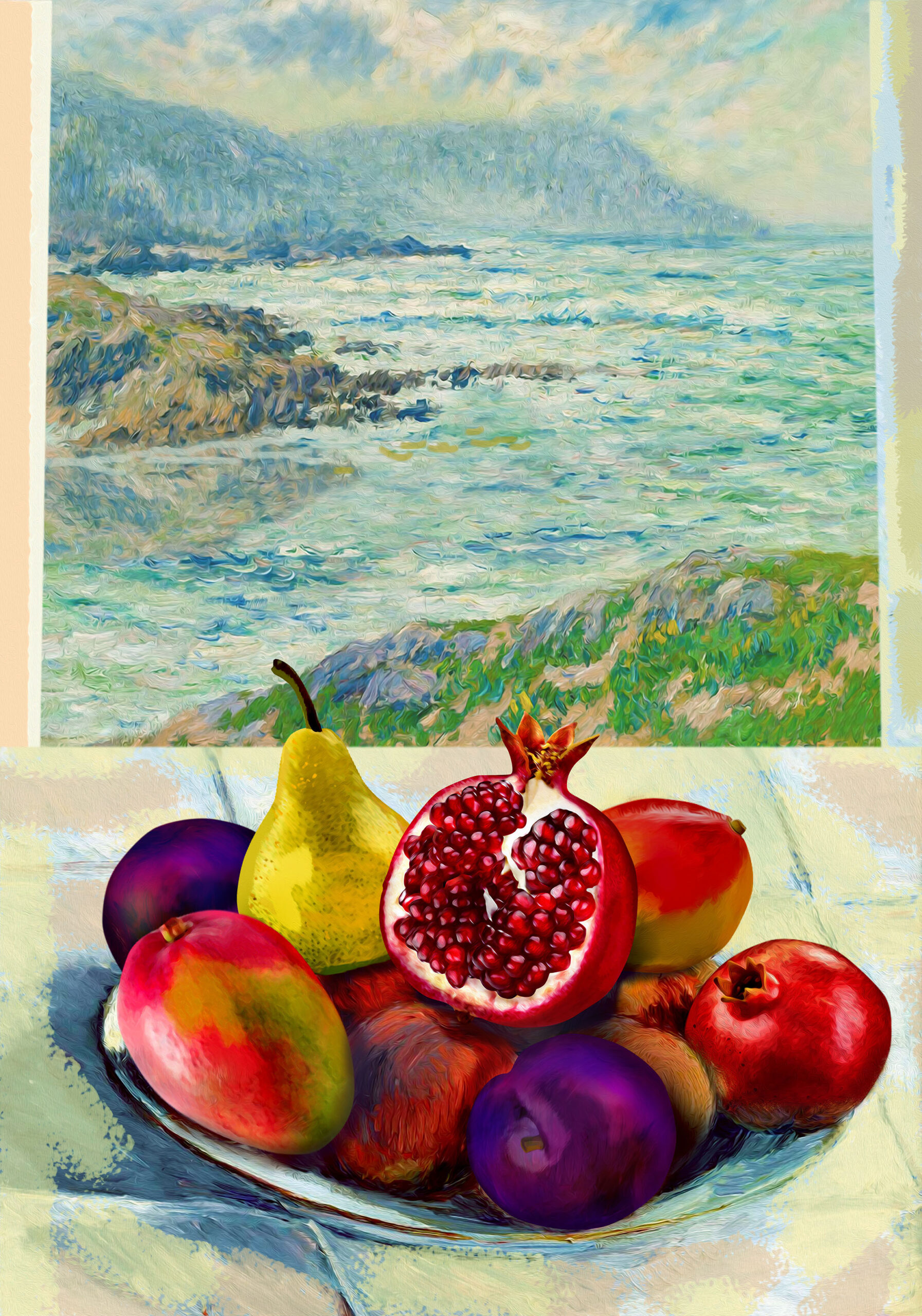 Nature morte pomegranate2