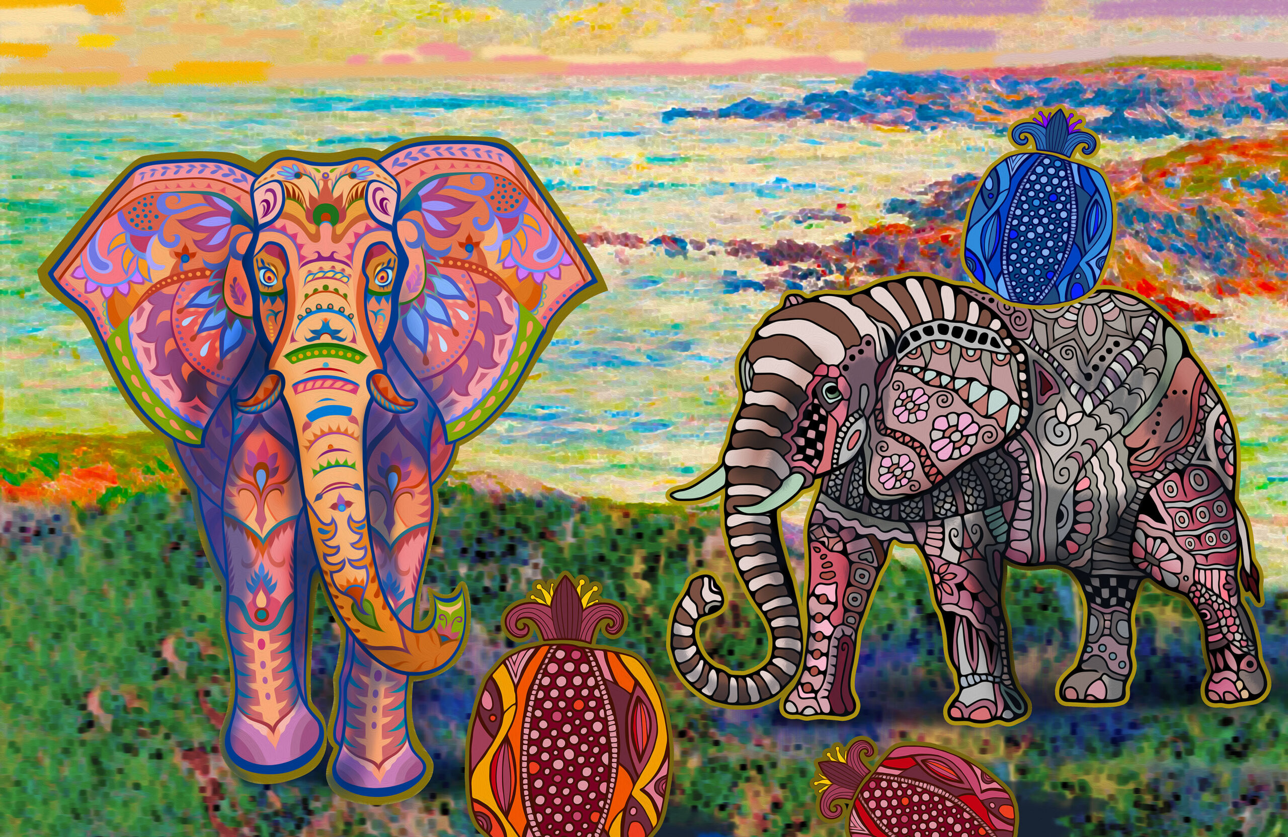 Oil 4 Fantasy life elephant